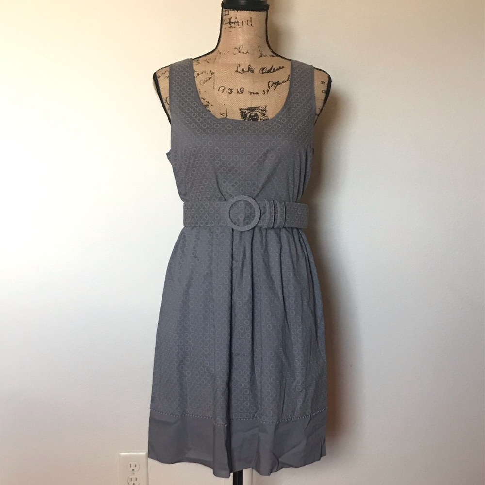 EUC Gray Juicy Couture cotton polka dot dress